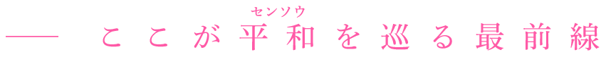 ──ここが平和（センソウ）を巡る最前線